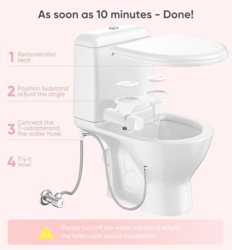 White slim bidet with stainless steel inlet — photo 5